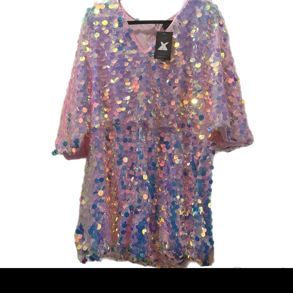 Sequin, Iridescent Romper NWT